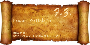 Feuer Zoltán névjegykártya