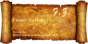 Feuer Zoltán névjegykártya